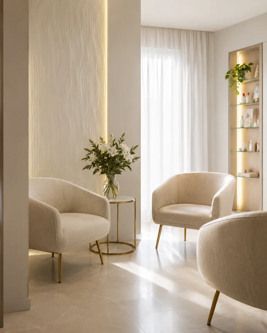 Poczekalnia salonu OH Beauty — zdjęcie z serwisu OH-Beauty.pl